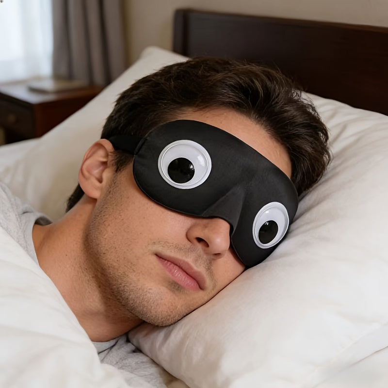 Antifaz de dormir con diseño de ojos caricaturescos