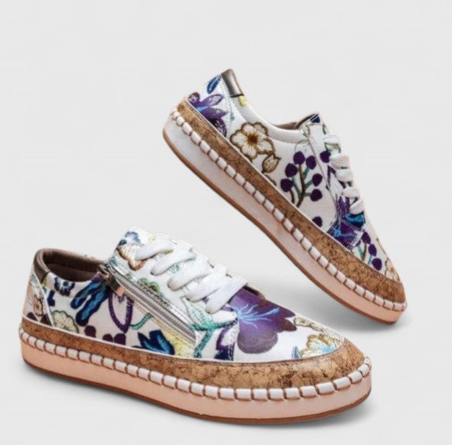 Women's Floral Platform Sneakers