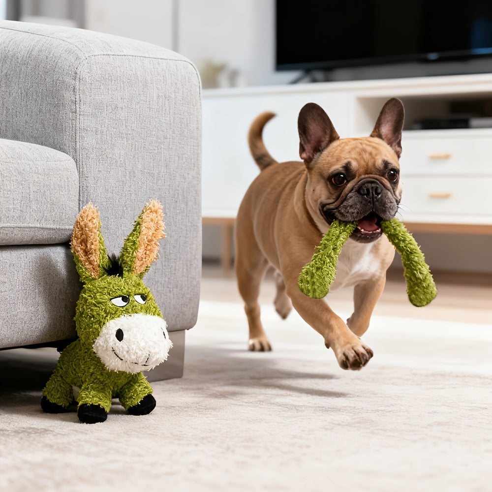 Juguete de peluche para perros con forma de burro