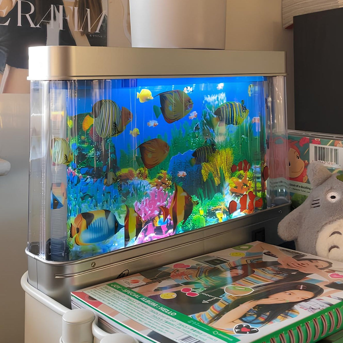 Retroakvarielampe med bevægelige fisk fra AquaDream