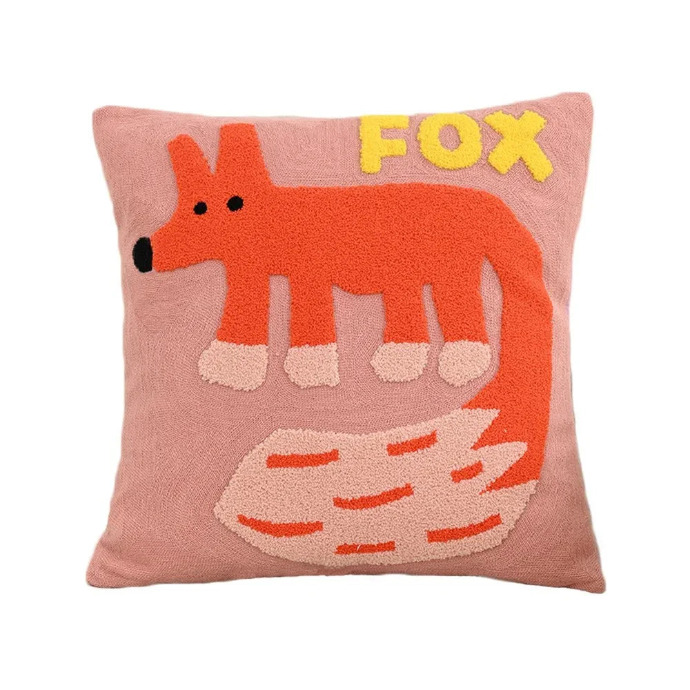 Animal Tufted Cushion Cover