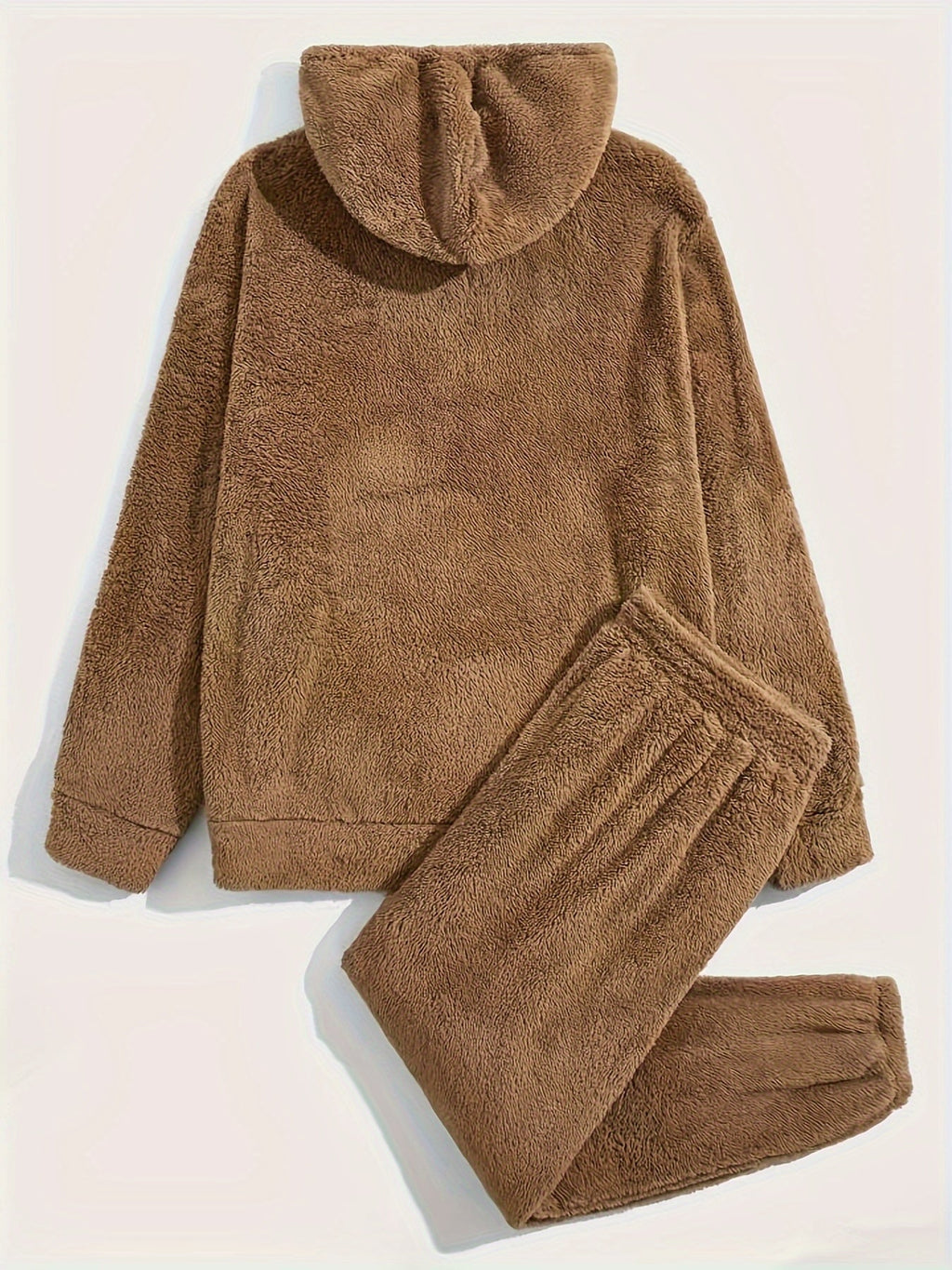 Set felpa con cappuccio e jogger in pile testurizzato