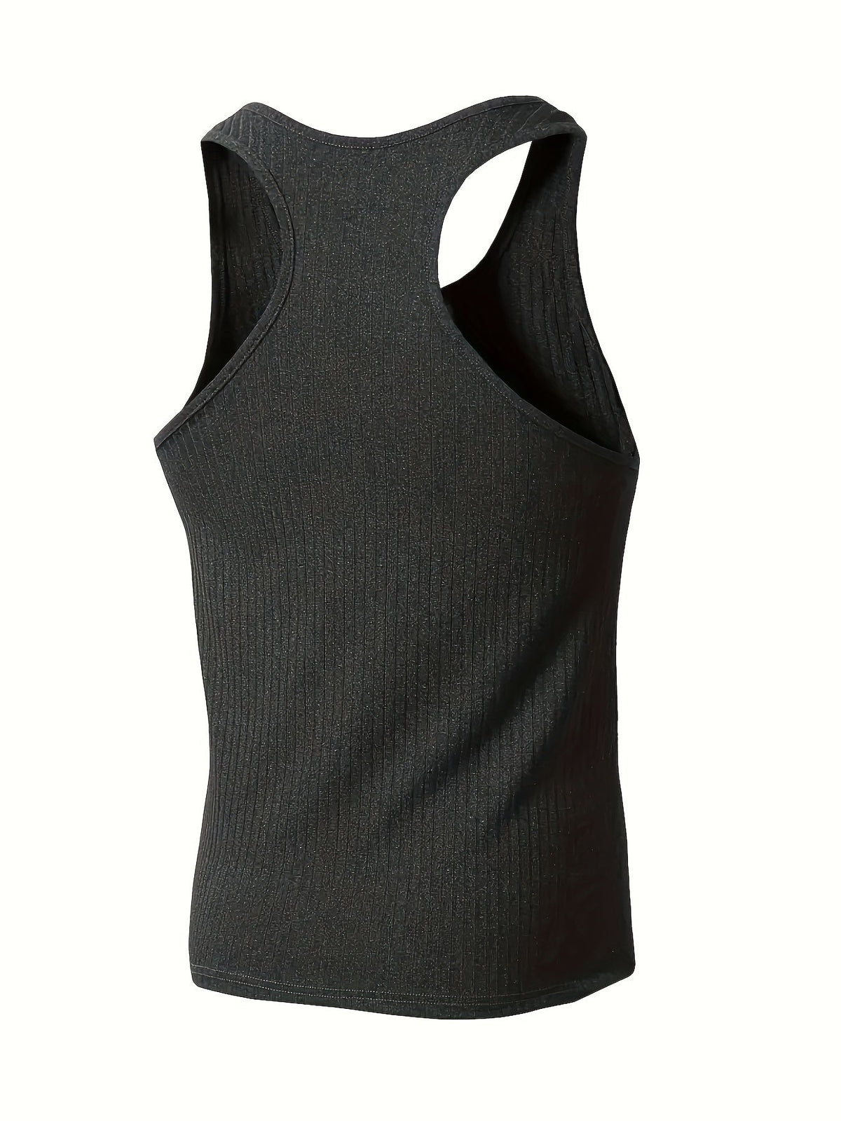 Herre ribstrikket tanktop med stretch pasform til hverdagsbrug