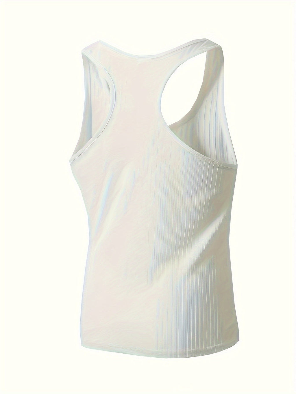 Herre ribstrikket tanktop med stretch pasform til hverdagsbrug
