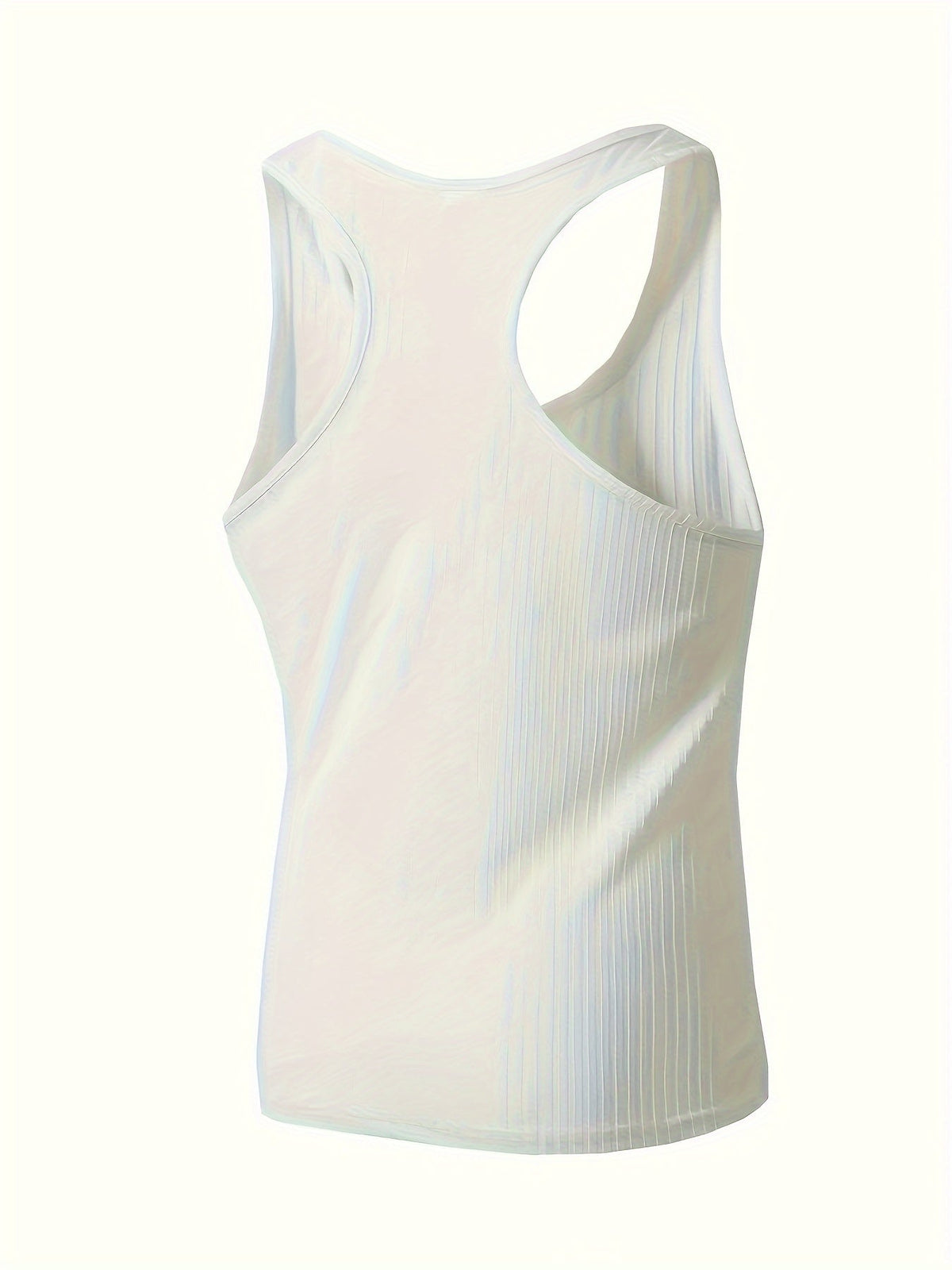 Herre ribstrikket tanktop med stretch pasform til hverdagsbrug