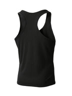Herre ribstrikket tanktop med stretch pasform til hverdagsbrug
