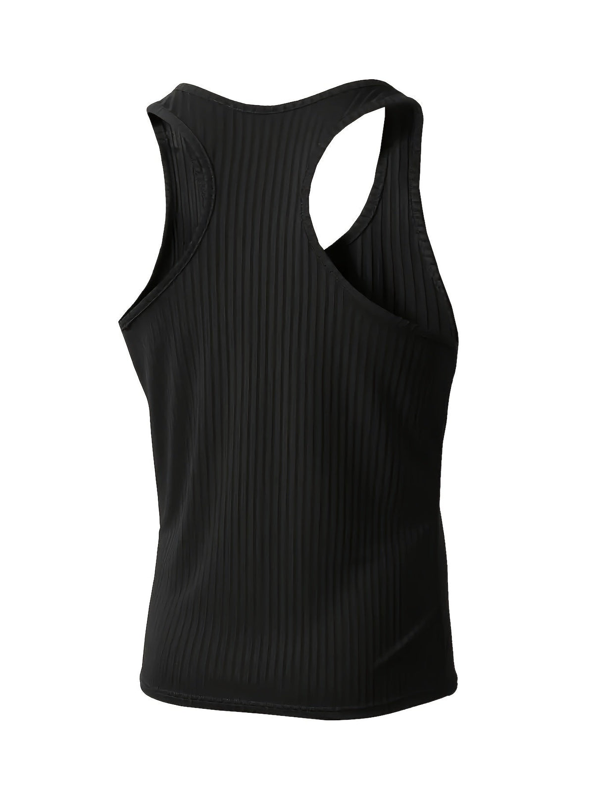 Herre ribstrikket tanktop med stretch pasform til hverdagsbrug
