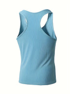 Herre ribstrikket tanktop med stretch pasform til hverdagsbrug