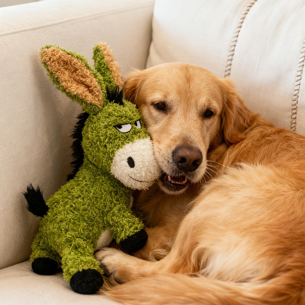 Juguete de peluche para perros con forma de burro