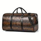 Bolsa de viaje con efecto de piel de cocodrilo