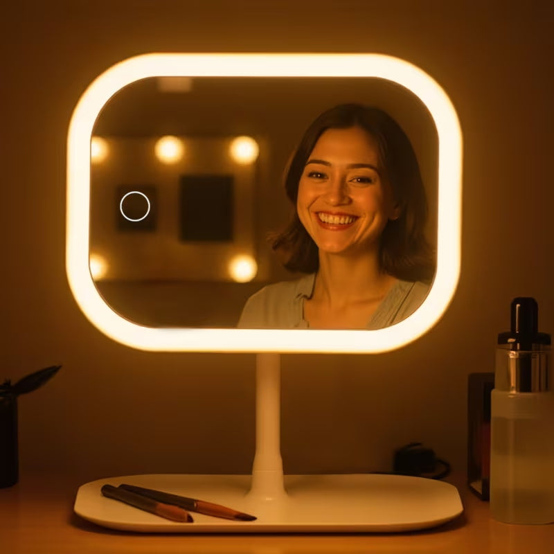LED Vanity Mirror with Storage Tray