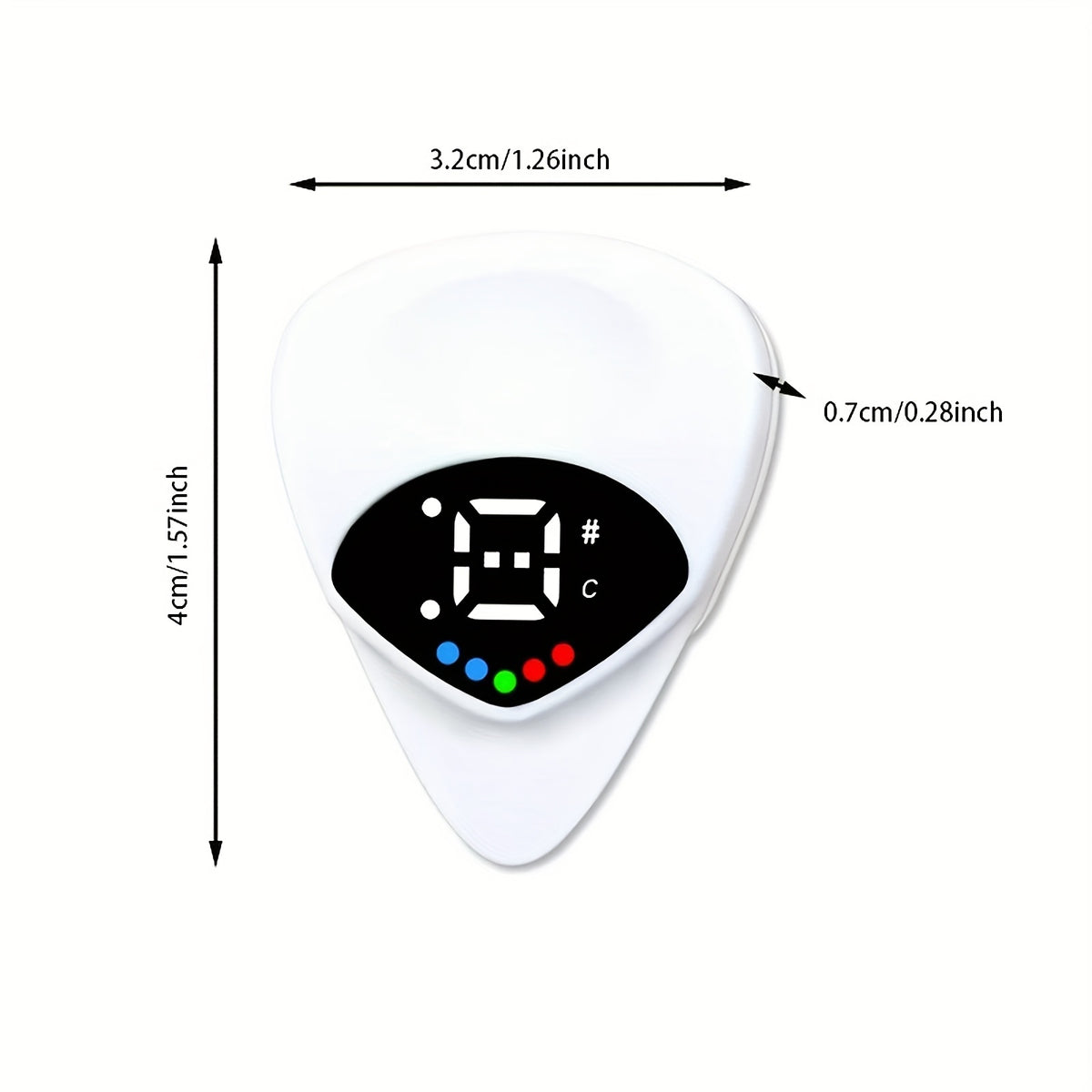 Púa afinadora digital para guitarra