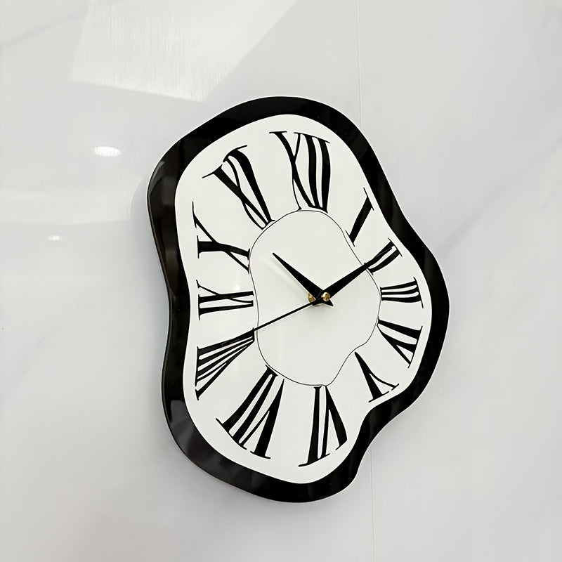 Reloj de pared con números romanos irregulares