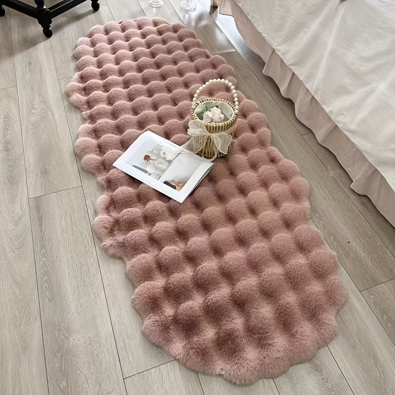 Plush Cloud Shaped Bedside Rug