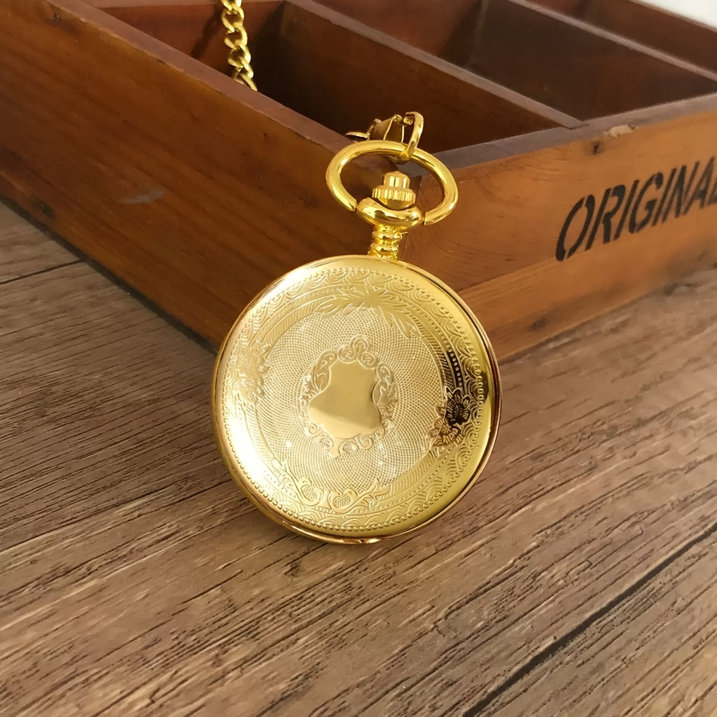 Reloj de bolsillo vintage con números romanos