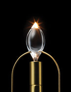 Genopladelig LED-bordlampe formet som en lysestage med berøringsstyring