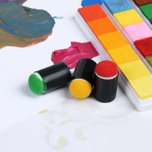 Svampestempelsæt med skumsvampe til kreative kunst- og hobbyprojekter
