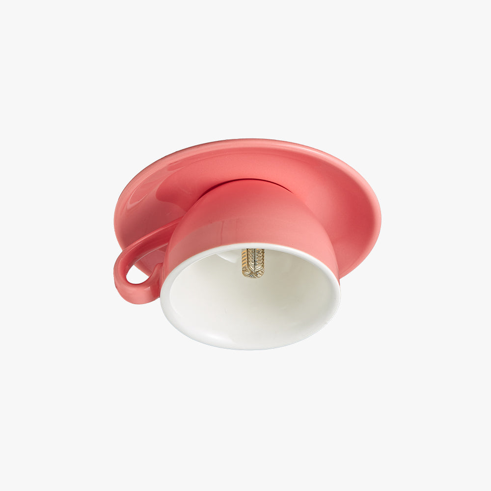Lampada da soffitto a forma di tazza da tè