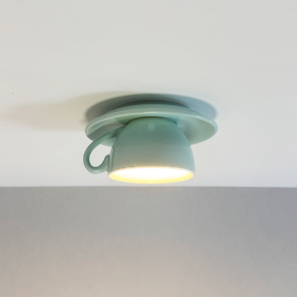 Lampada da soffitto a forma di tazza da tè