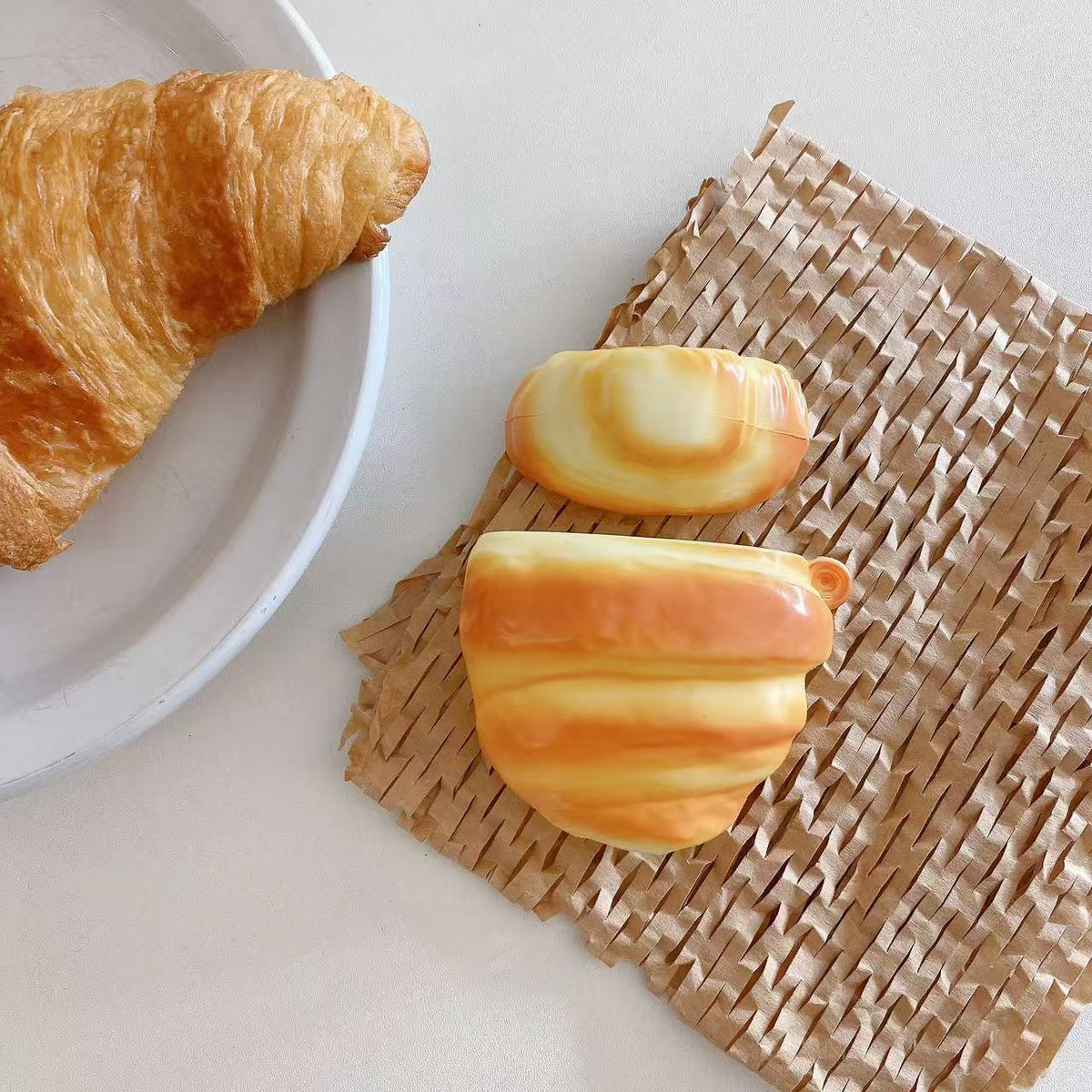 Croissant-Shaped Earbud Case Cover