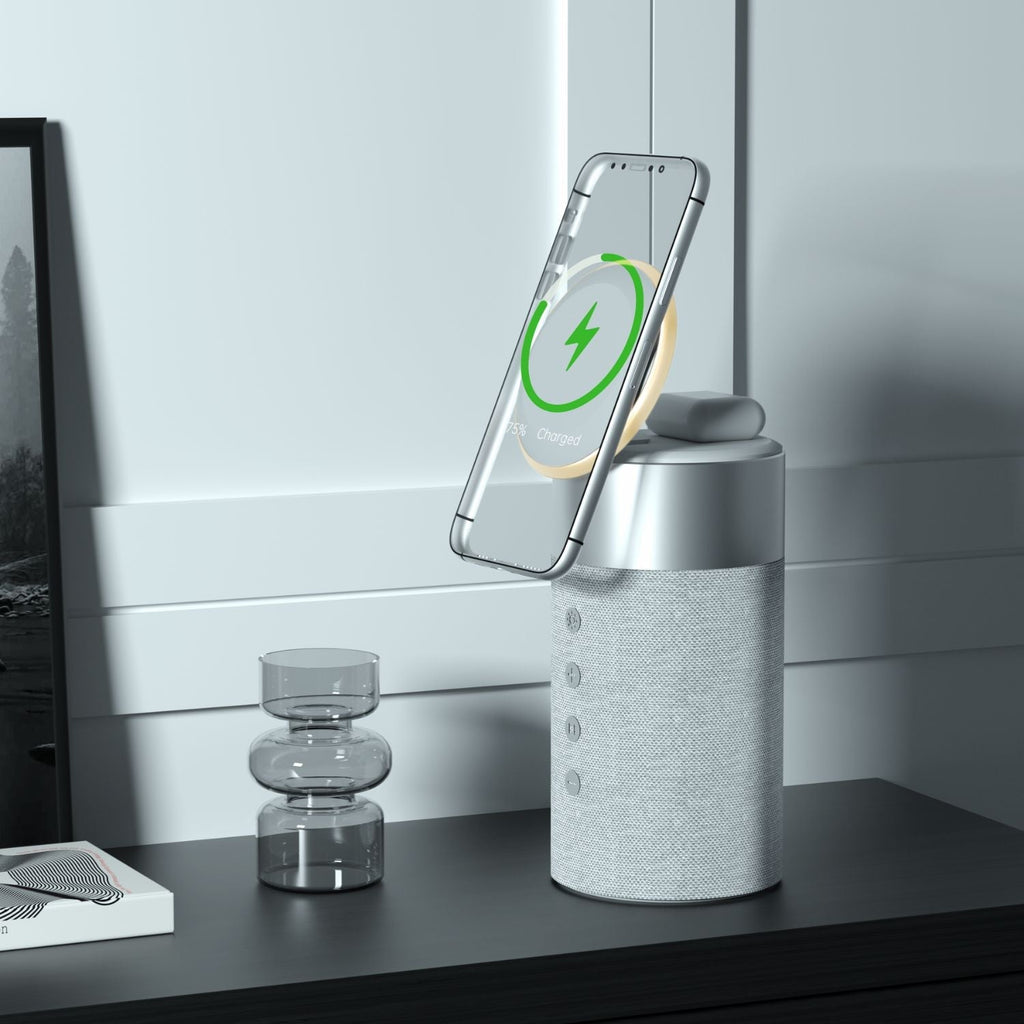 Altavoz Bluetooth PowerAudio con cargador inalámbrico magnético
