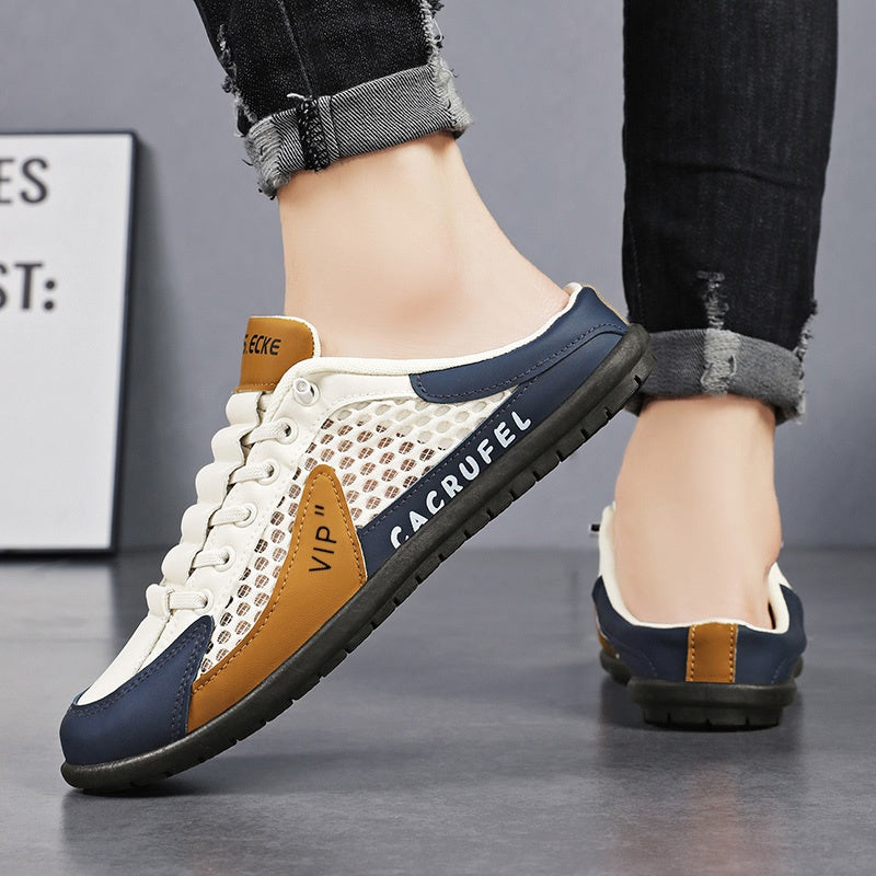 Zapatillas deportivas de malla sin cordones para hombre