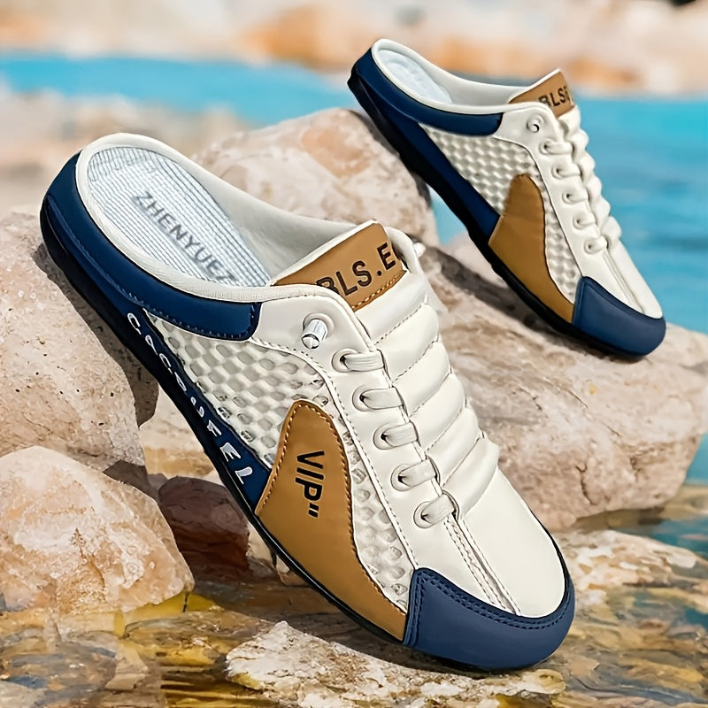 Zapatillas deportivas de malla sin cordones para hombre
