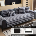 Plush Ribbed Sofa Cover