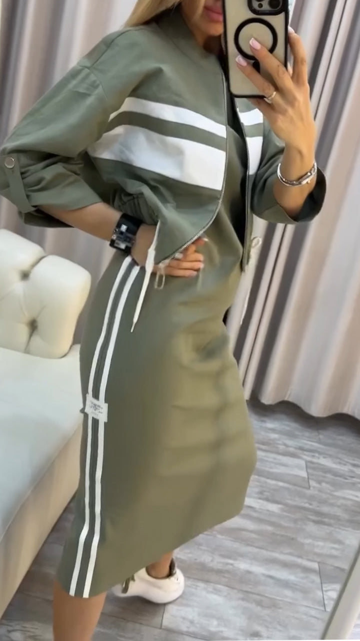 Women’s Contrast Detail Dress Set