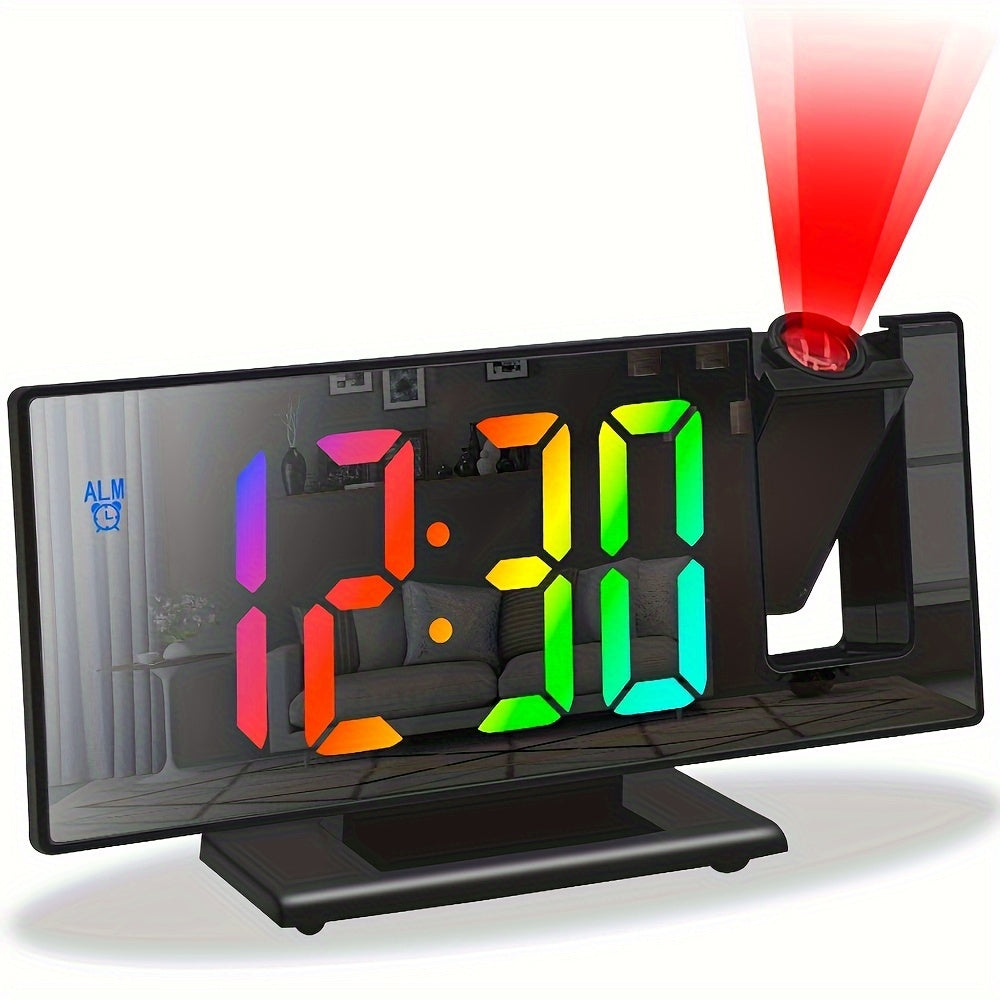 Reloj despertador digital con proyección LED