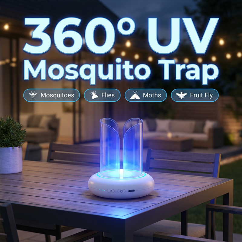 360° insektsfälla med UV-ljus och RGB-stämningsbelysning