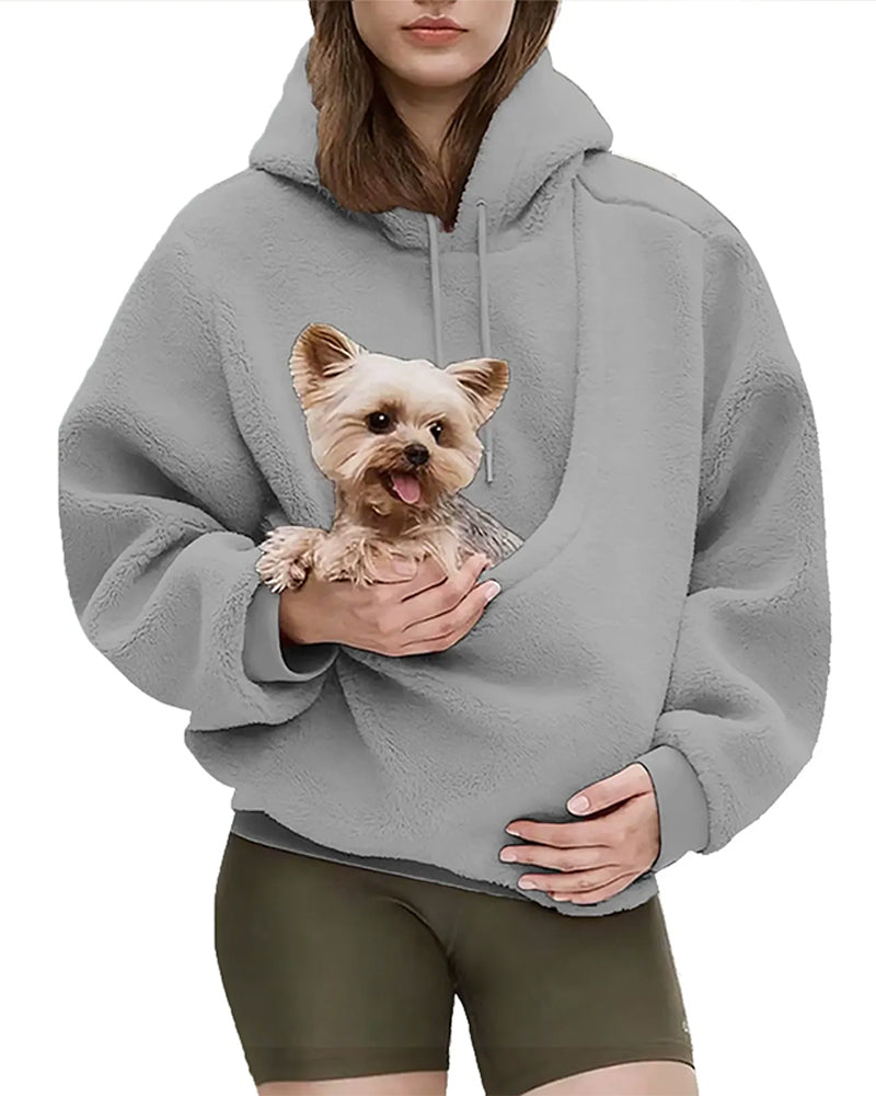 Women’s Oversized Fleece Hooded Pullover