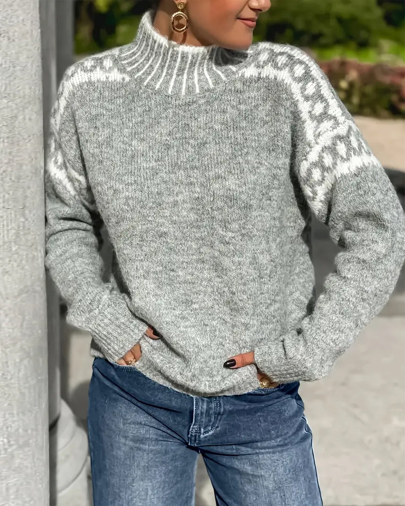 Women’s Nordic Mock Neck Sweater