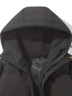 Vadderad vinterjacka med huva för kvinnor