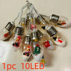Weihnachtslichterkette mit Miniaturfiguren