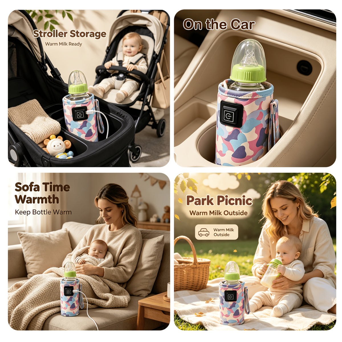 USB Heated Bottle Warmer Sleeve