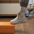 Quilted Ankle Boots with Side Zip