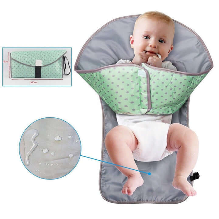 3-in-1 Portable Padded Baby Changing Mat with Fold-Up Sides