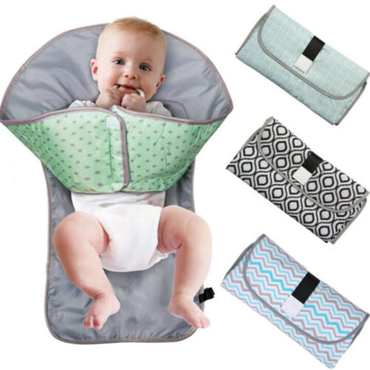 3-in-1 Portable Padded Baby Changing Mat with Fold-Up Sides