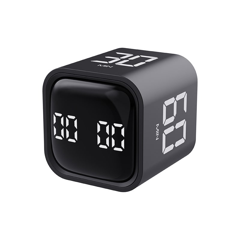 Temporizador digital cúbico con sensor de gravedad y pantalla LED
