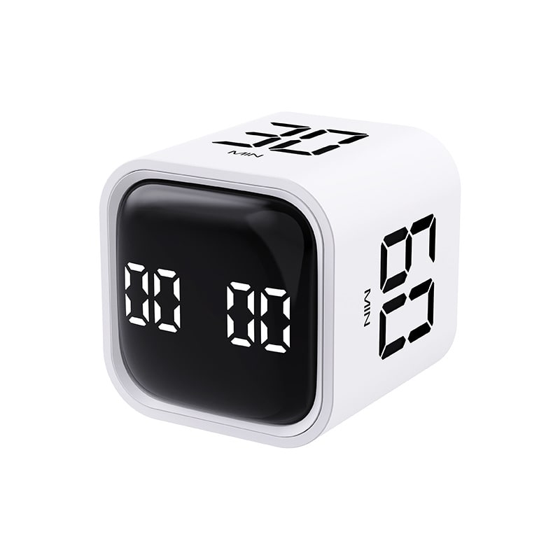 Temporizador digital cúbico con sensor de gravedad y pantalla LED