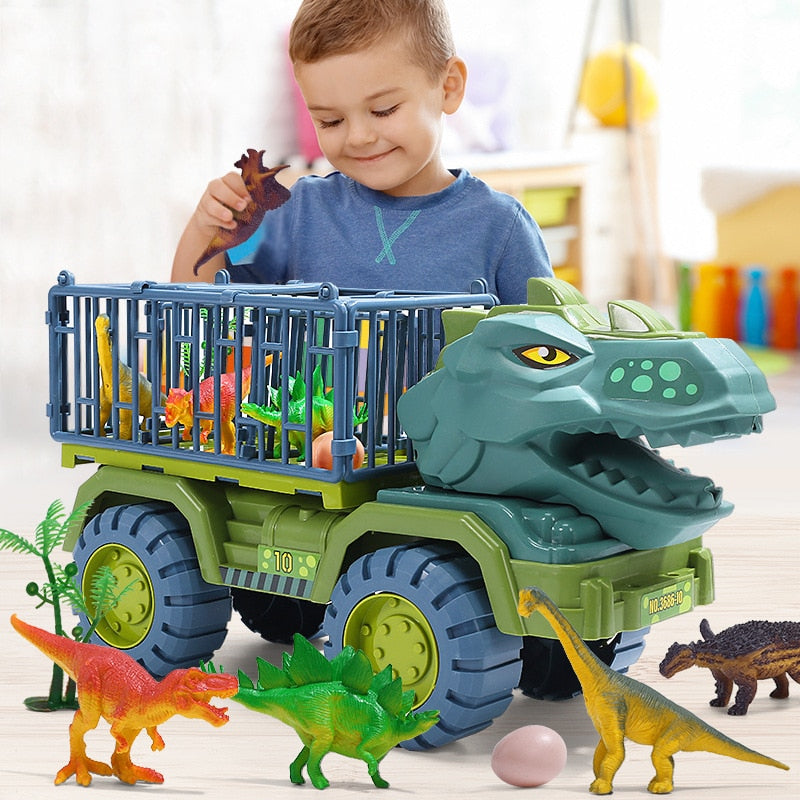 Ensemble de jeu camion de transport de dinosaures