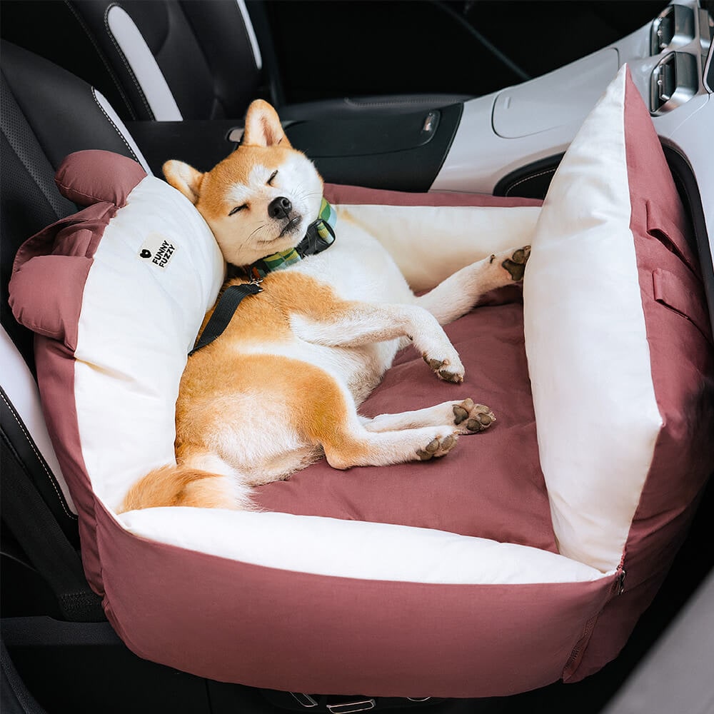 Asiento acolchado para perros para el coche con laterales mullidos