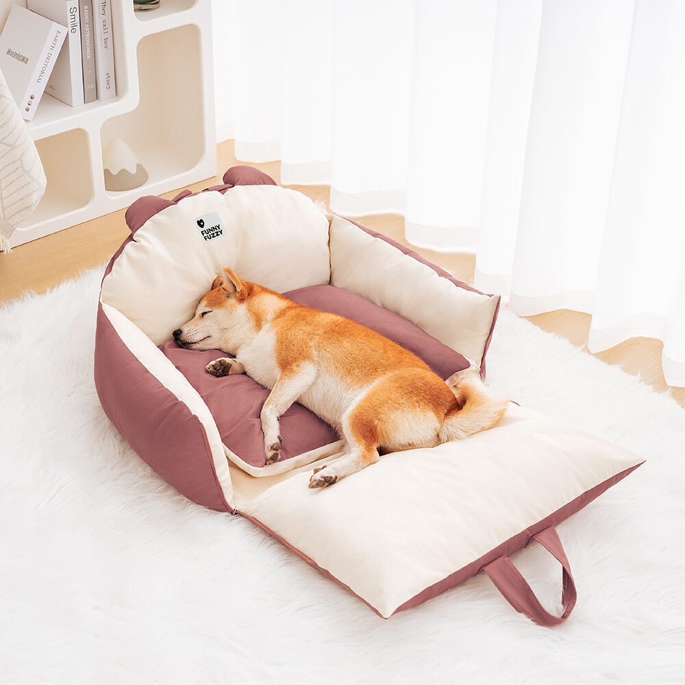 Asiento acolchado para perros para el coche con laterales mullidos