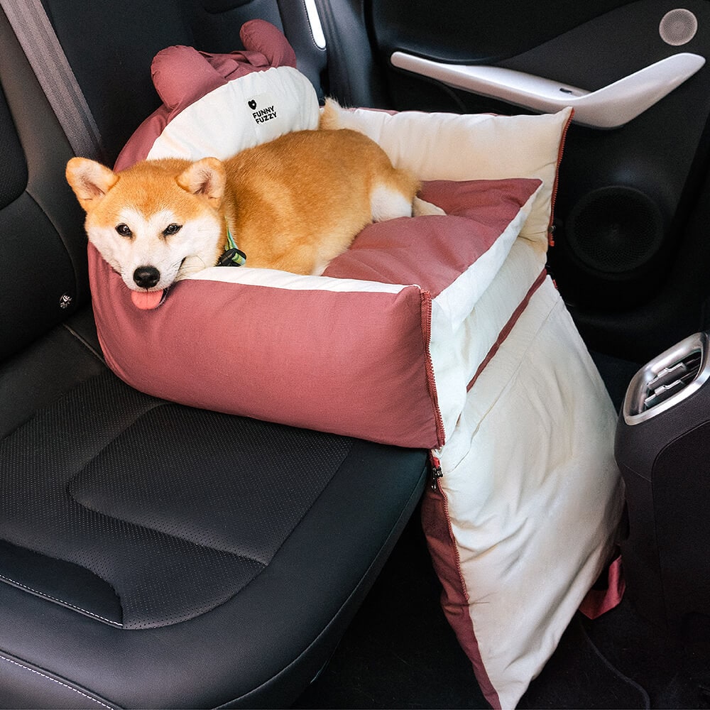 Asiento acolchado para perros para el coche con laterales mullidos