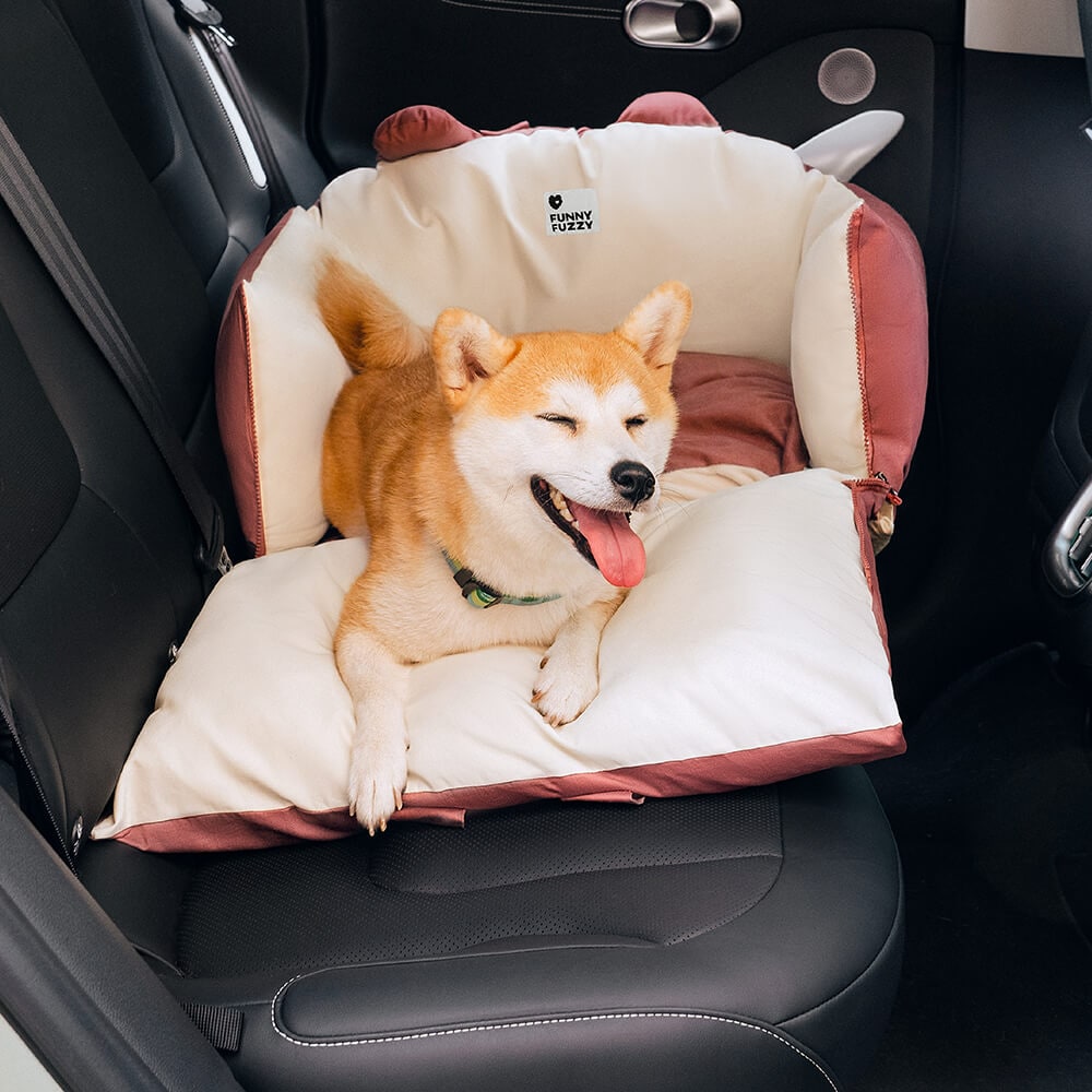 Asiento acolchado para perros para el coche con laterales mullidos
