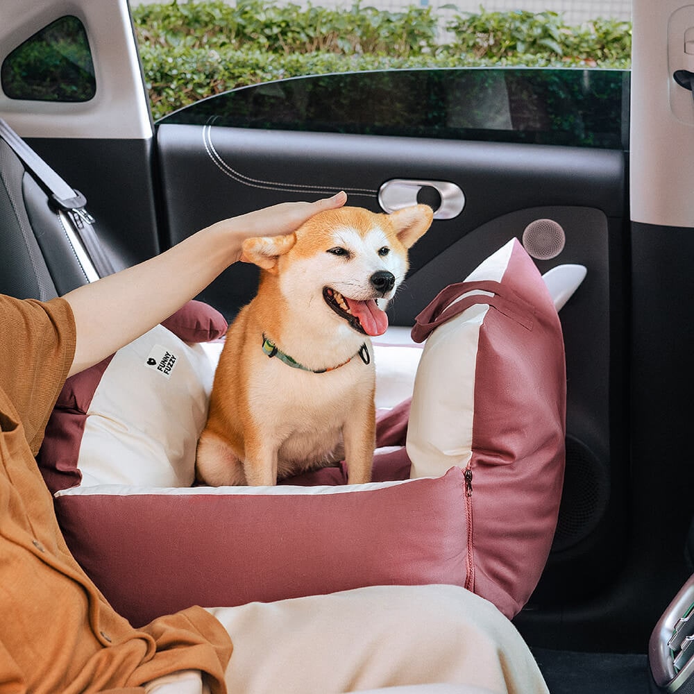 Asiento acolchado para perros para el coche con laterales mullidos
