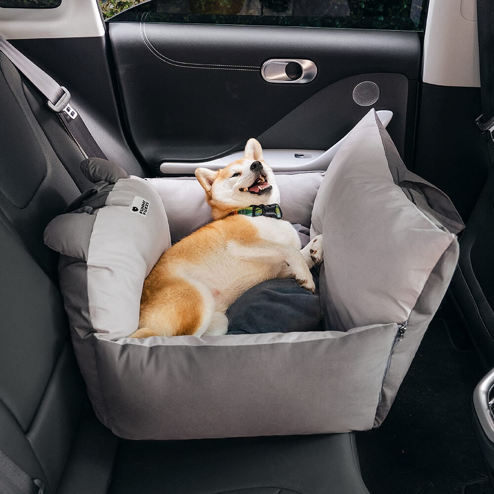 Asiento acolchado para perros para el coche con laterales mullidos