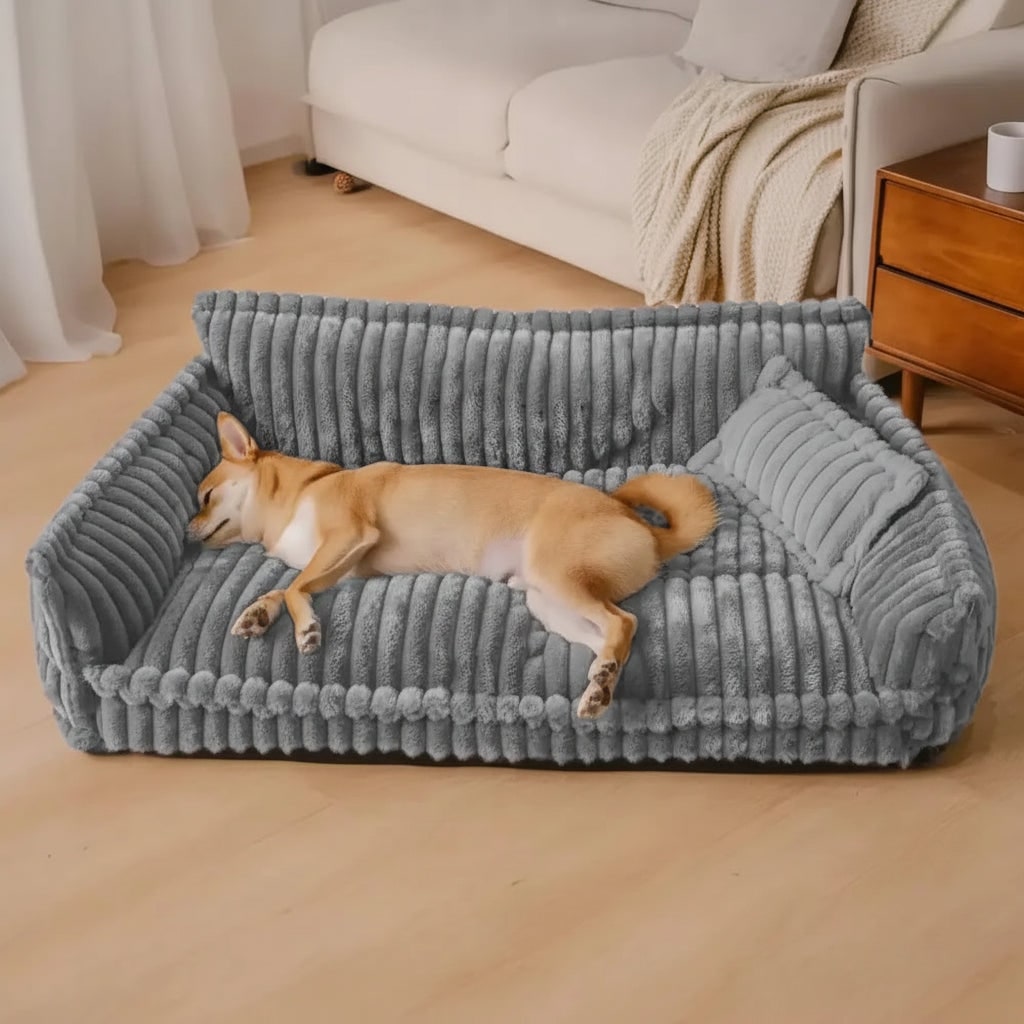 Weiches, waschbares Hundesofa mit erhöhten Seitenrändern