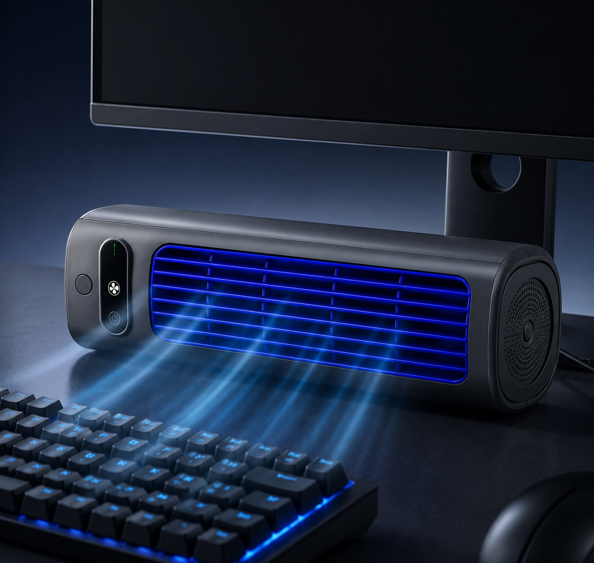 Portable Rechargeable Air Cooler with Compact Bladeless Design